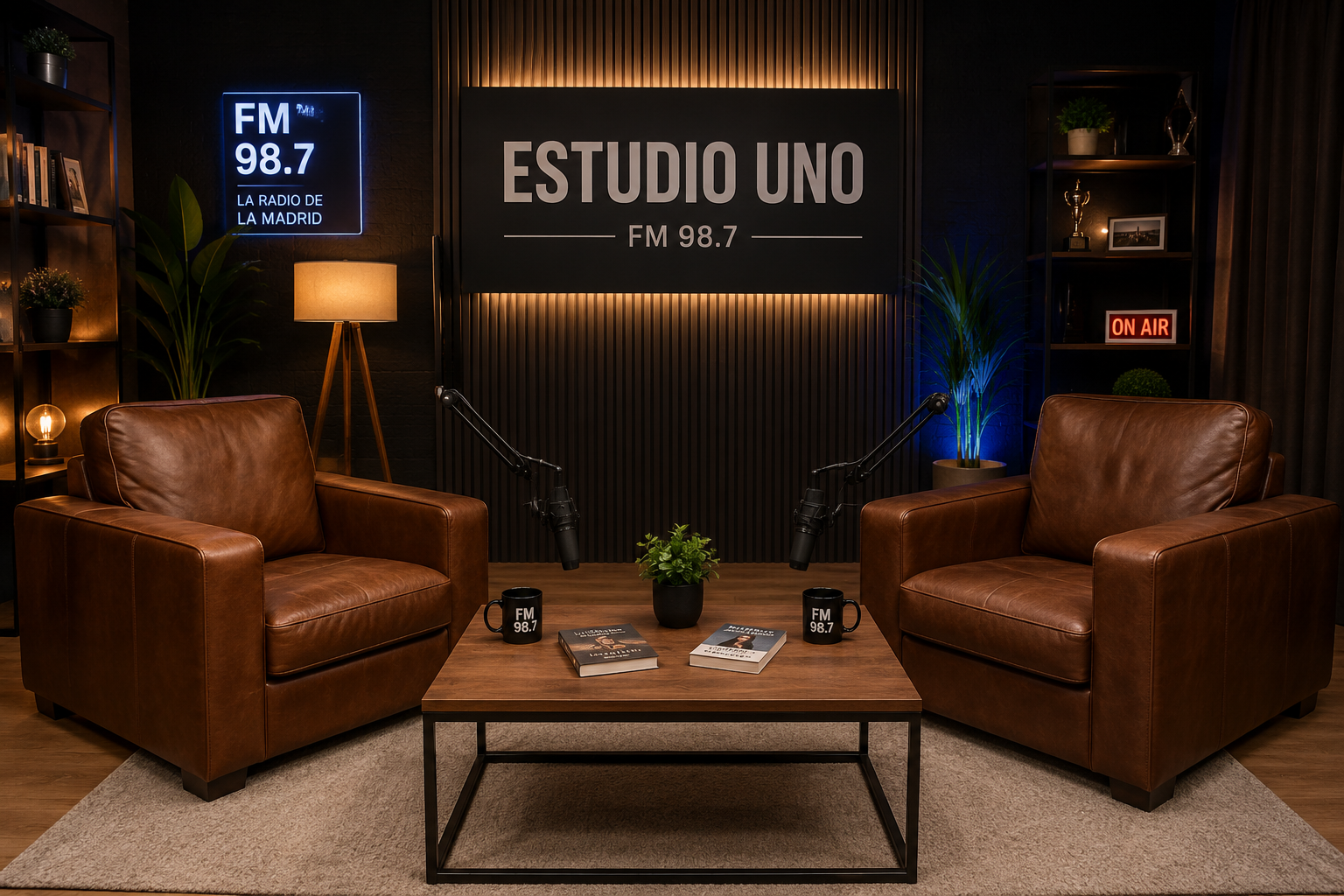 Cabina de FM 98.7 La Madrid